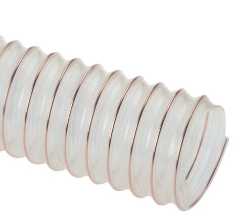 Exemplary representation: Polyurethane spiral extraction hose (lightweight design)